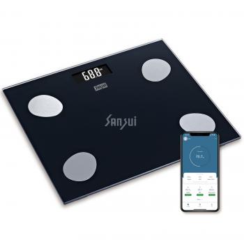 Smart Bluetooth Body Fat Analyser| Bluetooth Enabled with Smart App (150 kg, Black)